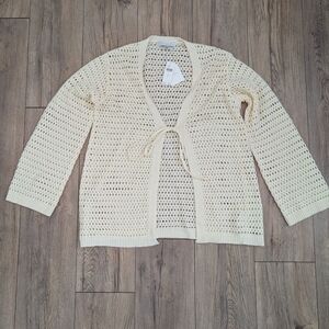 Anthropologie Cream Knit Cardigan (NWT)